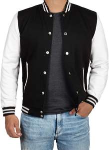Functional Basics Wholesale <b>Corduroy</b> Fur Lining Heavy Winter Varsity <b>Jackets</b> for <b>Men</b> Side Pockets Front Zip Elastic Cuffs <b>Jacket</b> - Product Image 2