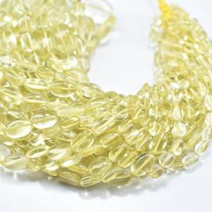 Cuentas de cuarzo limón natural, forma ovalada lisa, piedras preciosas de 4-7 mm, cuentas sueltas de cuarzo para la fabricación de joyería, venta al por mayor de piedras preciosas. - Product Image 3