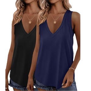 Tank <b>Top</b> Export Women's Solid Color Cotton Comfortable <b>Sleeveless</b> Casual Shirt Soft Breathable Lightweight <b>Summer</b> <b>Top</b> for Women - Product Image 1