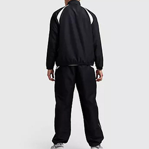 Ensemble de survêtement coupe-vent personnalisé pour homme, faible MOQ, avec sweat-shirt imprimé et pantalon de jogging tissé, idéal pour l'automne - Product Image 3