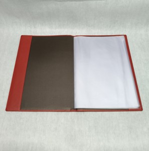 Leather Menu Cover <b>File</b> <b>Folder</b> Sleeve Custom Logo Printing Portfolio Card Organizer Multiple Color Direct Factory Collectors - Product Image 2