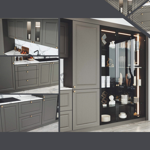 Gabinete de Cocina Modular de Tablero de Partículas de Alta Gama Berfa con Diseño Moderno y Características Multifuncionales para Apartamentos, Villas y Hoteles - Product Image 3