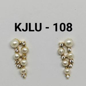 Luxury Freshwater Pearl Drop <b>Earrings</b> <b>Gold</b> Plated <b>Dangle</b> <b>Earrings</b> for Women Elegant Bridal Party Jewelry - Product Image 2