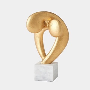 Abstract Gold Plated Sculpture Irregular Shape Handmade Modern Artistic Tabletop <b>Decor</b> for Living Room - Product Image 4
