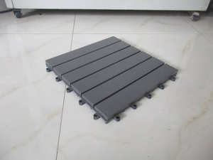 Dalles de terrasse emboîtables carrées écologiques DIY 30 x 30 cm pour patio, intérieur, balcon, terrasse, jardin, installation facile, imperméables, anti- - Product Image 2