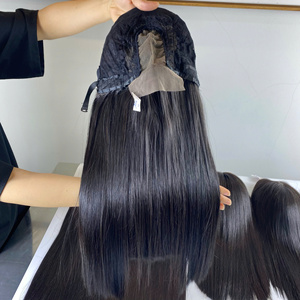 Wholesale price Bone Straight <b>Bob</b> <b>Wigs</b> Vietnamese Human Hair Transparent HD Full Lace Front <b>Wig</b> - Product Image 3