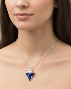 Collar con Colgante de Cuarzo Azul Natural en Forma de Cometa, Ajustable de 14 a 24 Pulgadas, Joyería de Piedra de Cristal, Regalo Hecho a Mano - Product Image 3