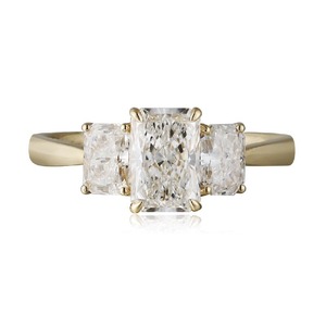 Anillo de Compromiso de Lujo Roy Diamond para Mujer, Oro Amarillo y Blanco de 14K, Diamante Cultivado en Laboratorio de 1.0ct, Engaste de Garras, Ideal para Regalo o Fiesta - Product Image 1