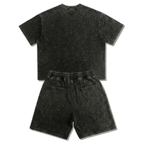 Ensemble streetwear Y2K personnalisé pour homme, t-shirt à manches courtes surdimensionné avec imprimé graphique sur le devant, jogging assorti, bleu étoilé, deux pièces, 100% coton
