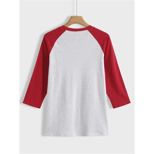 High Quality Crew Neck 3/4 Sleeve <b>Raglan</b> T-Shirt Custom Men Fitness Gym Workout <b>Tops</b> Vintage Plain 100% Cotton Quick Dry - Product Image 2