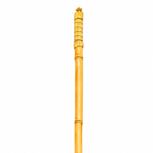 Traditional Bamboo Handle Coconut Stick Broom Flagged Bristle Medium Stiffness Eco-Friendly Classic Design for Outdoor Use - Product Image 3