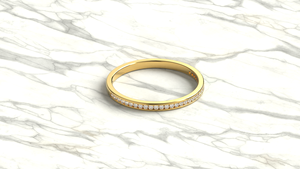 Luxury 18K Gold Pavé Diamond <b>Ring</b> Eternity Band Micro Round Cut Diamond <b>Stacking</b> Wedding <b>Ring</b> Fine Jewelry Gift for Women - Product Image 3