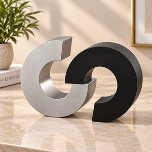 Wassertropfen-Urne aus Metall, Schwarz Hochglanz, Schmaler Stiel, Aschebehälter für Einäscherung - Product Image 6