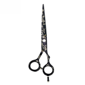 Ciseaux de barbier élégants sur mesure avec manche en céramique, lames en acier inoxydable, ciseaux à effiler pour droitiers - Product Image 1