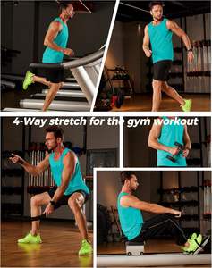 Camiseta sin mangas urbana para hombre, poliéster transpirable, tacto suave, ligera, para movimiento, corte limpio, textura fresca, elasticidad, uso diario, estilo moderno - Product Image 4