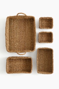 Ensemble de 5 paniers gigognes en jonc de mer faits à la main, paniers de rangement écologiques, vente en gros, fabriqués au Vietnam - Product Image 6