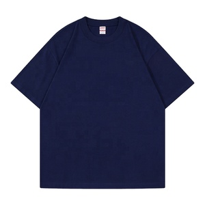 T-shirt décontracté pour homme en jersey 100 % coton épais 270 g, col rond, coupe ample, respirant, couleur unie - Product Image 3