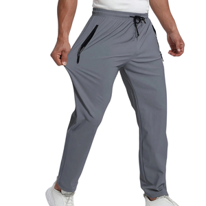 Men's Eco-Friendly Quick Dry Breathable Stretch Running Gym Pants with Drawstring Waist Lightweight Summer Active Wear Pockets - Product Image 1