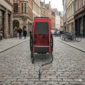 Remorque-poussette pour bébé TC-2024S, fonctionnalité 3-en-1 (poussette/remorque de jogging/remorque de vélo), suspension indépendante, design léger - Product Image 6