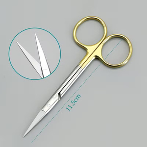 Surgical Scissors Stainless Steel Straight Pointed Tip Gold Handle General Surgery Use CE Certified Class II Manual Instrument - Product Image 3
