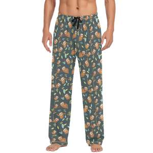 Pyjama d'été pour homme en coton à carreaux, taille élastique, léger, respirant, grande taille, vêtements de nuit, vêtements de maison - EN PROMOTION - Product Image 1