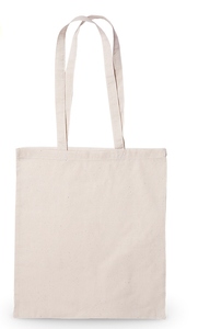 Sac fourre-tout léger en coton naturel, sac fourre-tout pour les courses, taille personnalisée - Sac de courses réutilisable et écologique avec votre logo. - Product Image 3