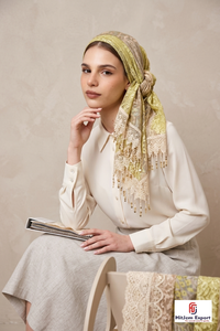 Premium Custom <b>Printed</b> Silk Square Scarf Lightweight Women Headscarf Fashion <b>Accessory</b> OEM ODM Customized Fabric Manufacturer - Product Image 6