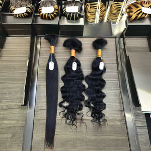 Cuticule alignée cheveux crus indiens en vrac 100% cheveux humains indiens naturels sans processus chimique sans processus acide cheveux crus purs Remy - Product Image 1