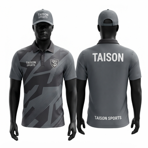 Polo de Golf para Hombre, 180 GSM, Tela de Poliéster Premium Tipo Bird Eye, Degradado Verde Marino, Logotipo Bordado por Sublimación Personalizado - Product Image 1