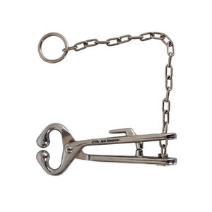 Pince à nez de taureau à longue chaîne, durable, de haute qualité, la plus vendue, pour l'insémination vétérinaire en gros - Product Image 1