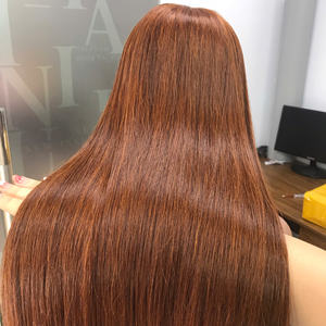 Extensiones de cabello humano 100% Remy vietnamita al por mayor hueso marrón recto con extremos doblemente estirados tejido de alta calidad - Product Image 1