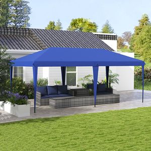 Blue 10x19.2 Pop Outdoor Gazebo <b>Tent</b> Carry Bag Waterproof Double Oxford PVC Party <b>Canopy</b> Aluminum Iron Sidewall for Promotions - Product Image 2