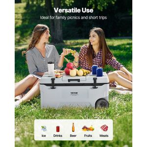 Frigo Portatile con Ruote da 74 QT, Materiale Rigido Leggero con Maniglie Robuste e Portabicchieri, Ottima Ritenzione del Ghiaccio - Product Image 6
