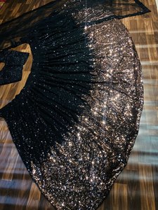 Lehenga choli dupatta ปาร์ตี้ฤดูร้อนฤดูหนาวงานปักเลื่อมแบบดั้งเดิมผ้าจอร์เจียแบบสลิมฟิตยืดได้กลับได้ - Product Image 3