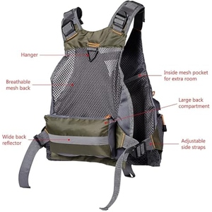 Unisex Summer Waterproof Breathable 100% Cotton Soft Shell Anti-Bacterial Sleeveless Fishing <b>Vest</b> Multiple Pockets Polyester - Product Image 4