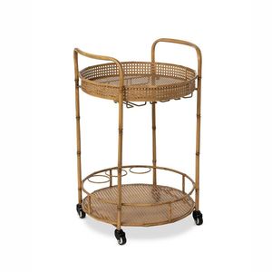 Premium Quality Rattan <b>Serving</b> <b>Trolley</b> With Multi Layer Storage Shelves For Hotels Resorts And Restaurants - Product Image 4