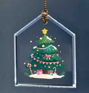 DAOTIAN Ornement de maison en cristal K9 de qualité supérieure - Décoration suspendue en verre transparent épais, prêt pour l'impression UV et la gravure laser, DIY unique - Product Image 3