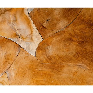 ARTERRA présente des objets en bois artisanaux exquis mettant en valeur la texture naturelle de la racine de teck, table en racine de teck rustique - Product Image 2
