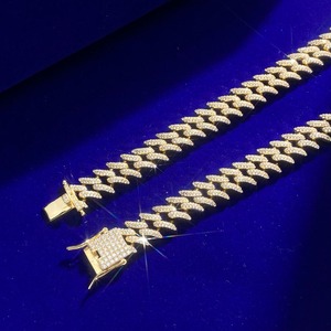 Fine Wholesale Direct Sales Hip Hop Jewelry White Gold Plated <b>Ice</b> Out CZ Diamond Sparkle Cuban Link <b>Chain</b> for Men - Product Image 2