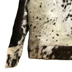 Chaqueta de Cuero Vacuno Elegante para Hombre con Pelo Natural, Piel de Vaca Única para Montar en Invierno, para Entusiastas del Aire Libre - Product Image 6