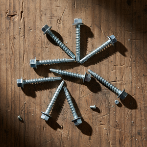 Vis autoperceuses à tête hexagonale avec pointe TEK, classe 4.8 6.8, filetage grossier, acier au carbone zingué, pouces, DIN/ANSI PDC - Product Image 1