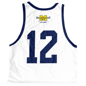 Custom Ladies Cut Racerback Lacrosse Reversible Jerseys Sublimación de jugadores profesionales 100% Poliéster Pinnies Durable Impreso - Product Image 3