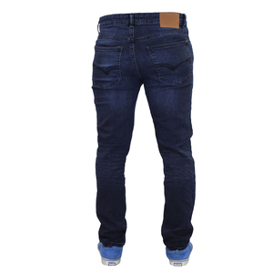 Men's Regular Fit Straight-leg Stonewashed <b>Denim</b> Jeans Mid Waist Cotton Casual Blue Vintage Winter Wear - Product Image 5
