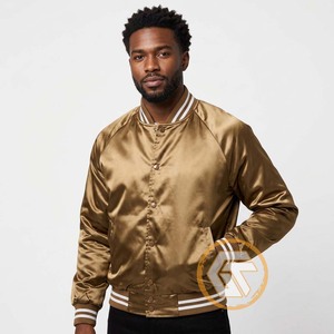 GREEK TREASURES Men's Slim Fit Bomber <b>Jacket</b> Solid Pattern Maroon Yellow Casual Style 100% Silk <b>Canvas</b> Quick Dry Breathable - Product Image 2