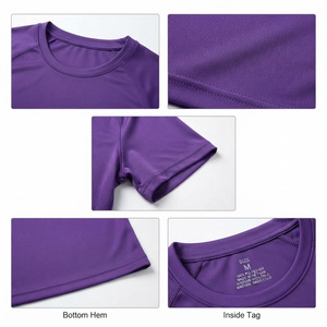 T-shirt de sport tricoté à manches courtes pour femme, style été, séchage rapide, léger, en polyester, pour le yoga – Vente en gros - Product Image 6