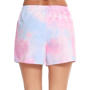 2025 Wholesale Tie Dye Casual Biker <b>Shorts</b> <b>Rompers</b> Women Long Drawstring Workout Active Wear Skinny <b>Short</b> For Women - Product Image 6