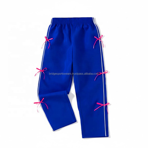 Pantalon de jogging en toile à taille mi-haute, coupe ample, avec cordon de serrage et poches, couleur unie, hiver - Product Image 1