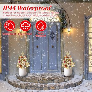 Lifelike 50 LED Warm Christmas <b>Tree</b> 8 Lighting Modes Auto Timer IP44 Waterproof Battery <b>Tabletop</b> Artificial Christmas Lights - Product Image 1