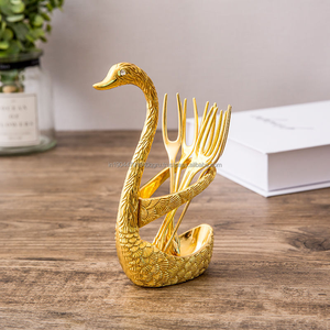 Ensemble de fourchettes en métal de support de cygne de haute qualité pour le restaurant de noce au meilleur prix de l'Inde - Product Image 2