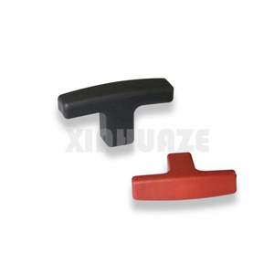 Poignée moderne en forme de T de qualité supérieure, bouton noir en nylon, outil à aile ronde en plastique pour commode, armoire, tiroir, meuble - Product Image 2